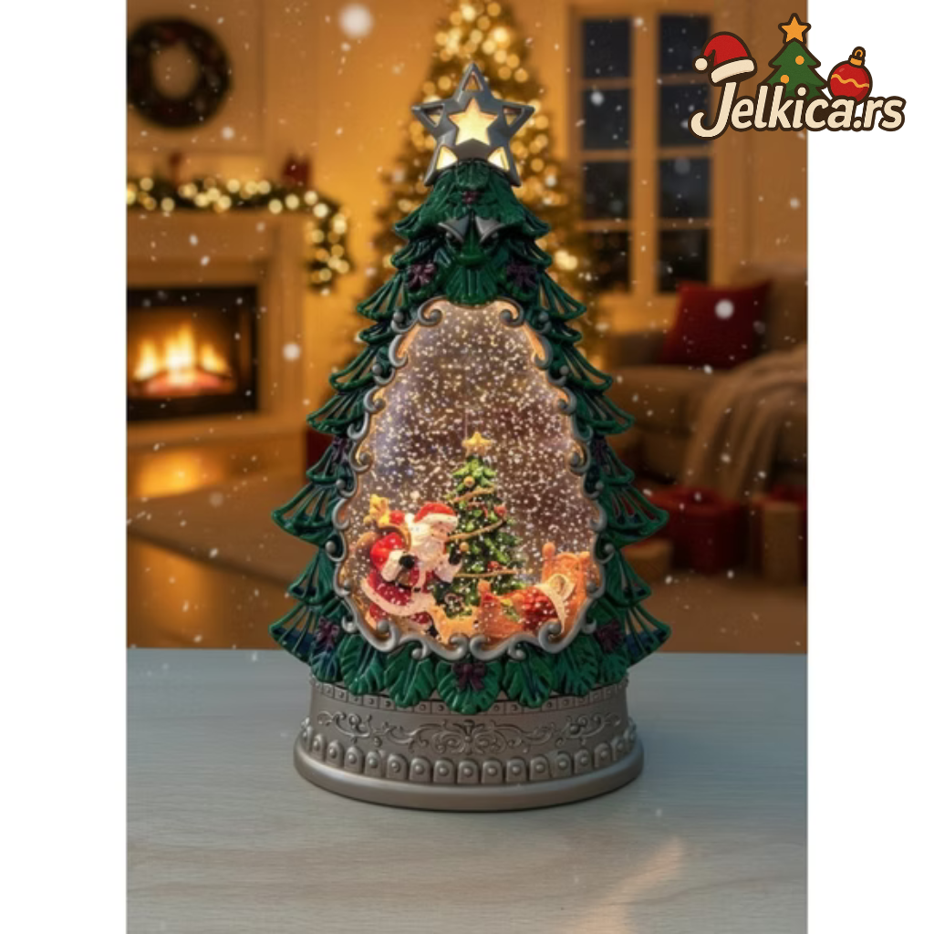 Svetleća Praznična Jelka sa LED efektima i muzikom